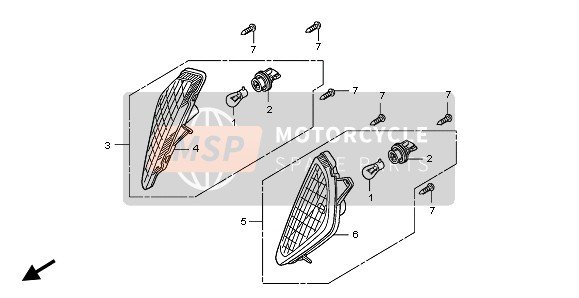 33460MCT003, Comp. Lenti,  Indicatore S, Honda, 1